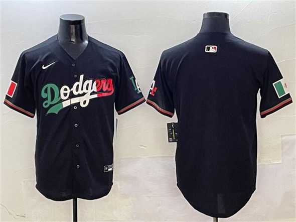 Men%27s Los Angeles Dodgers Blank Black Mexico Flag Limited Stitched Jersey->los angeles dodgers->MLB Jersey